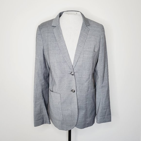 ARITZIA TALULA 100% Wool Light Grey Classic Blazer - Picture 3 of 8